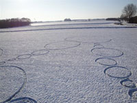 Snow "crop circle" in Holland